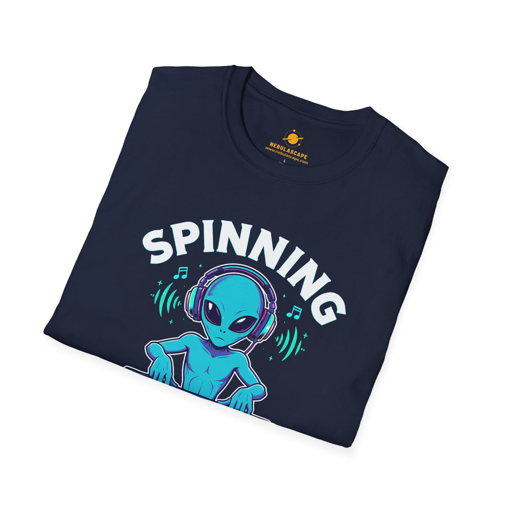 Spinning the Galaxy Alien DJ T-Shirt