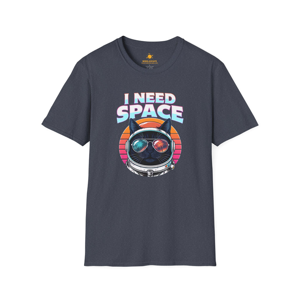 I Need Space Black Astronaut Cat T-Shirt