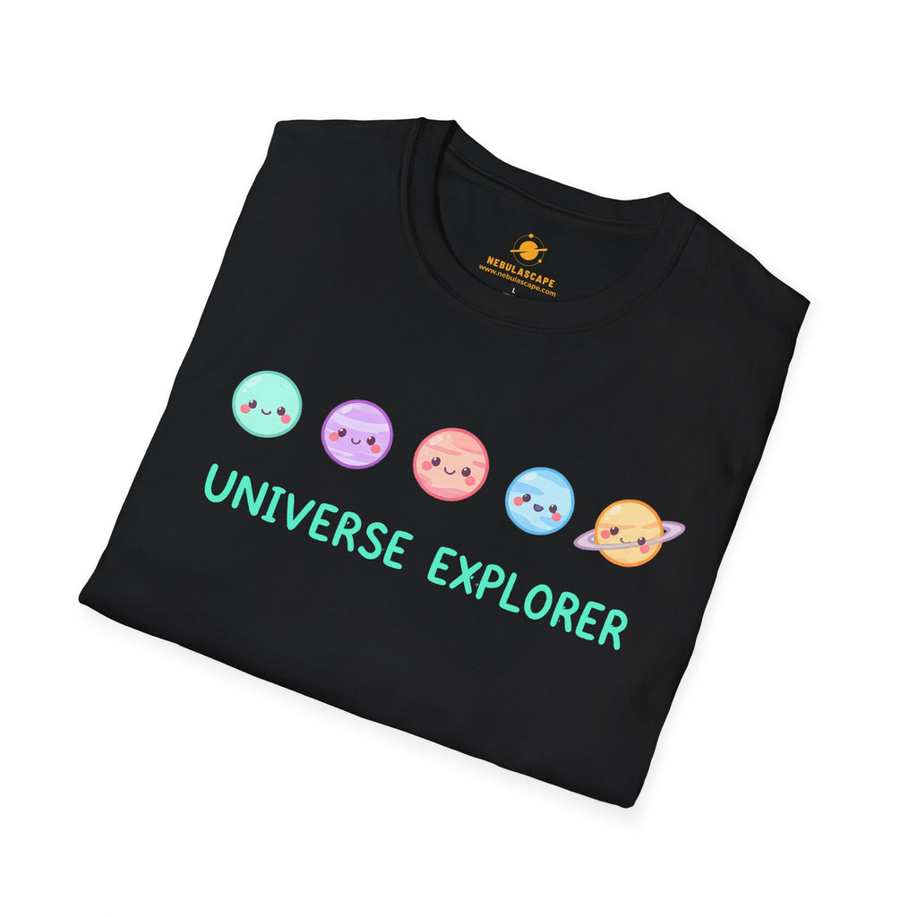 Universe Explorer T-Shirt — Cute Pastel Planets Graphic Tee