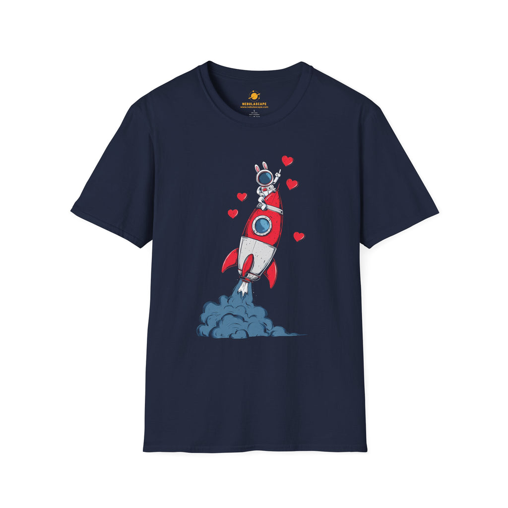 Rocket Love T-Shirt — Cute Astronaut Riding Rocket with Hearts