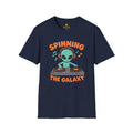 Spinning the Galaxy Alien DJ T-Shirt — Cute DJ Alien Graphic Tee