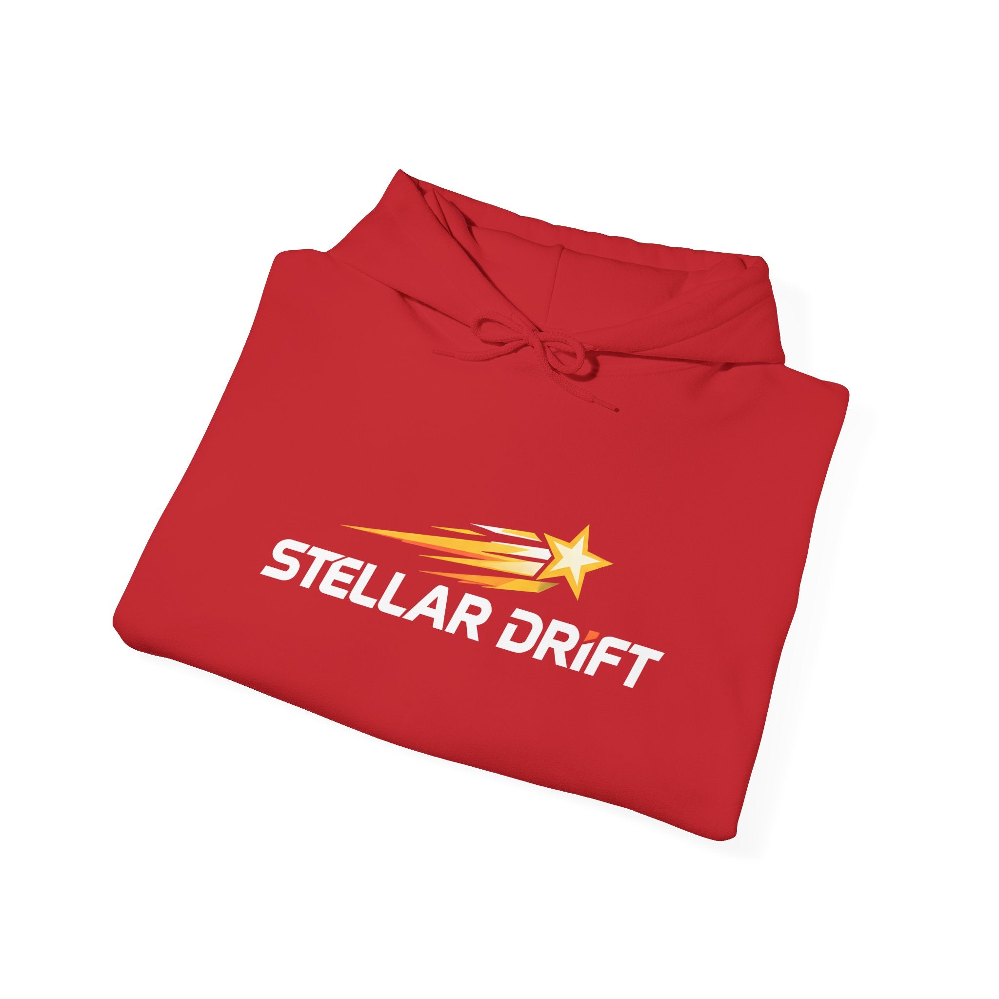 Stellar Drift Hoodie — Retro Space Racing Logo Pullover