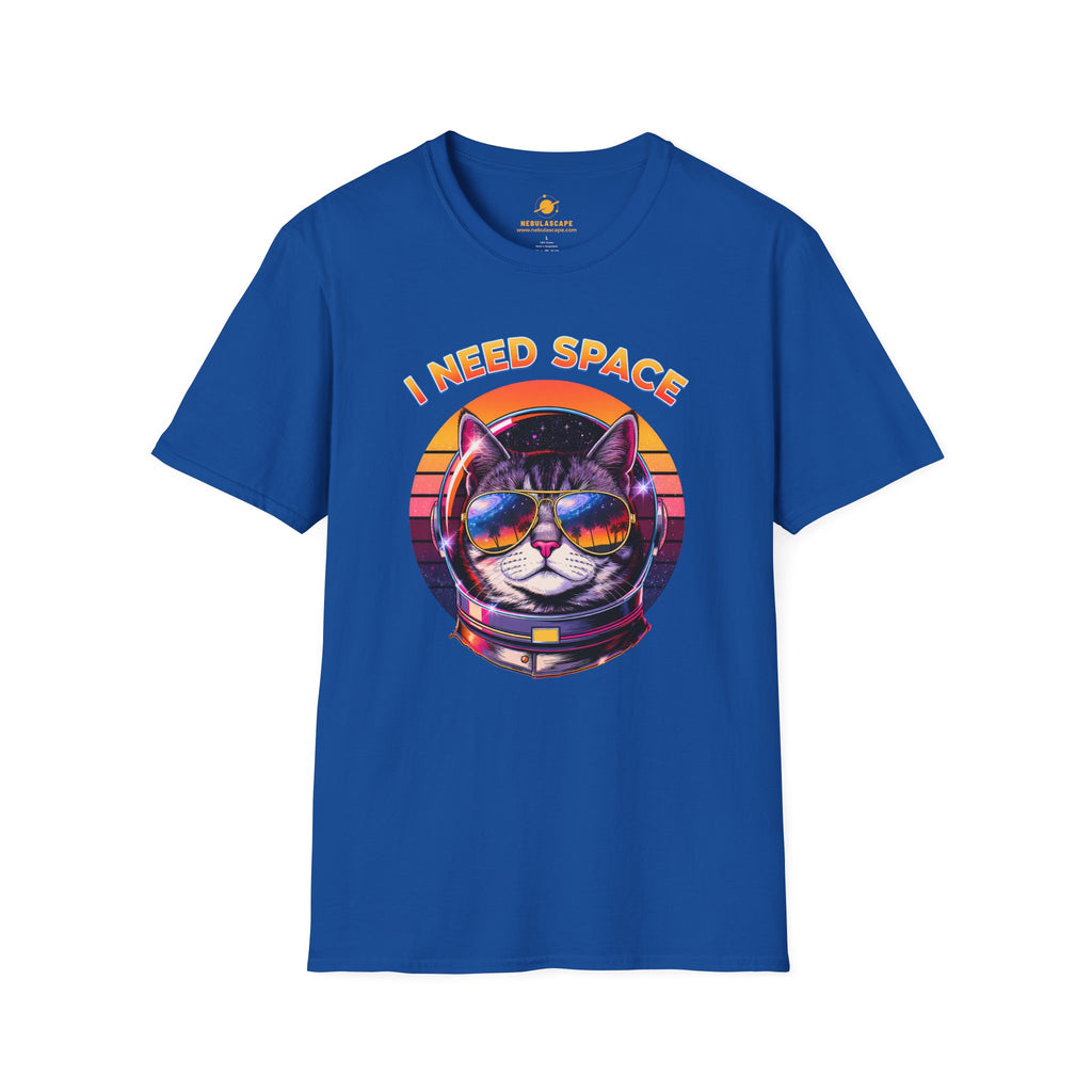 I Need Space Black Cat Astronaut T-Shirt