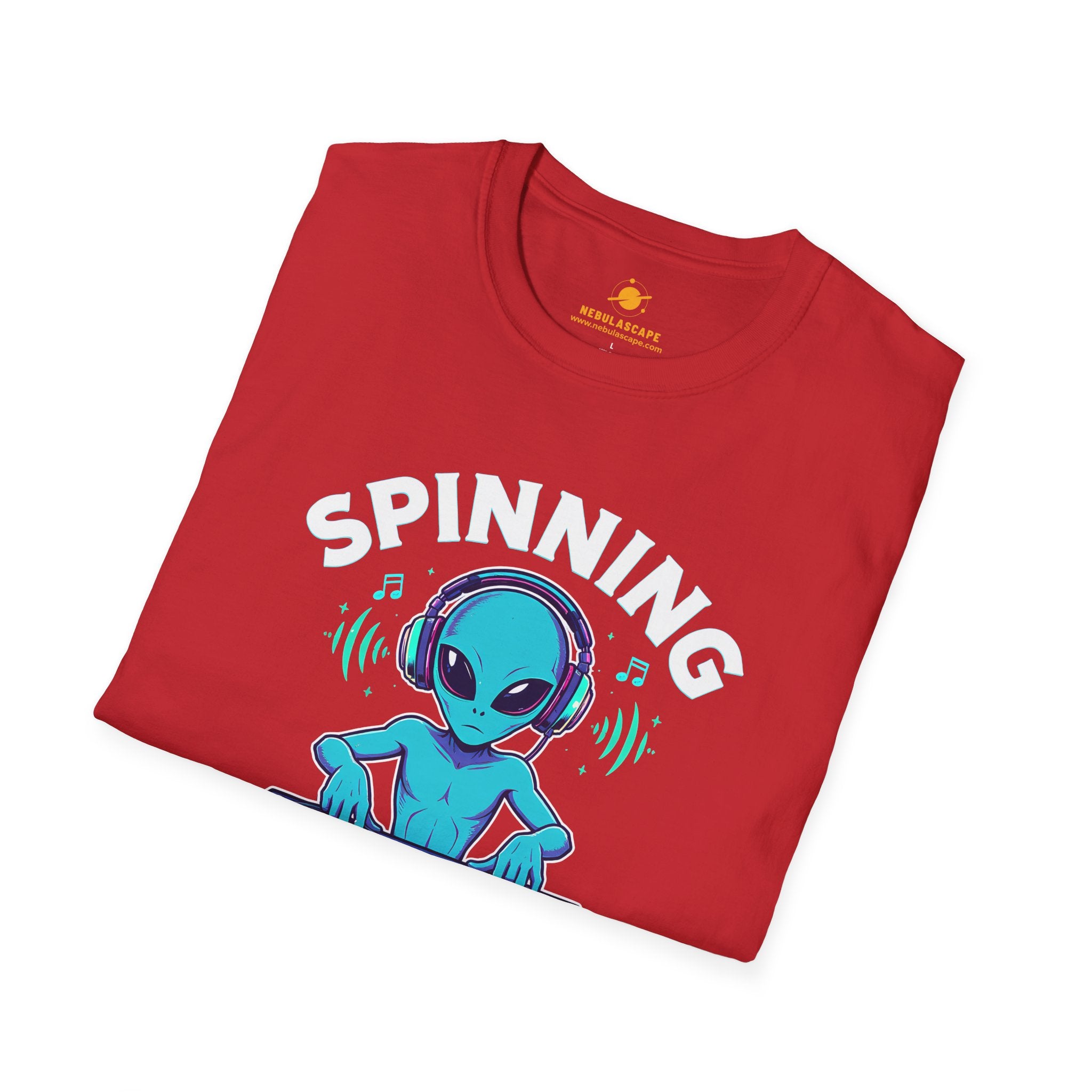 Spinning the Galaxy Alien DJ T-Shirt