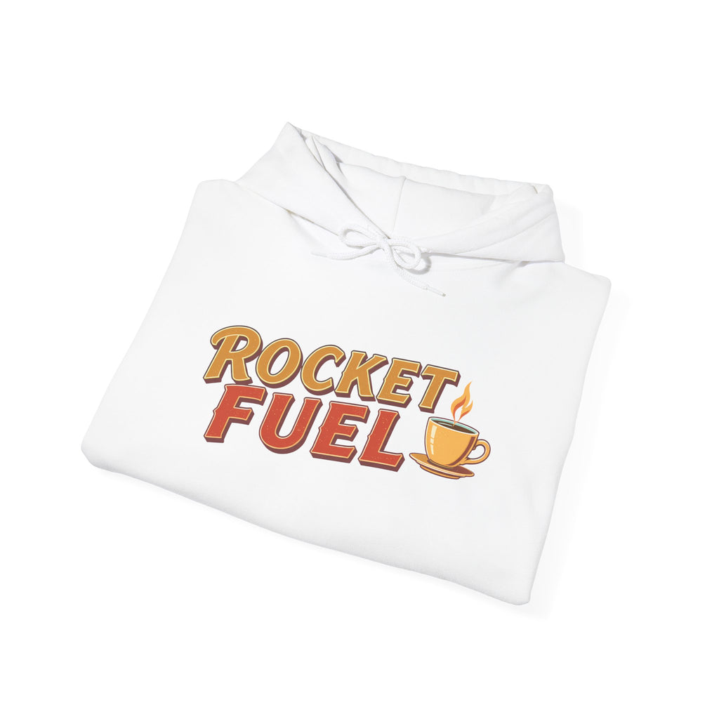 Rocket Fuel Hoodie — Coffee Lover Vintage Graphic Hooded Sweatshirt