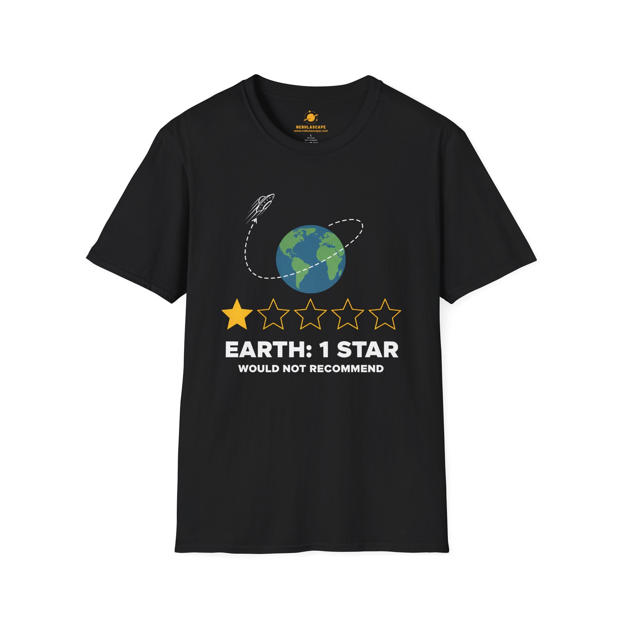 Earth: 1 Star Graphic T-Shirt — 'Would Not Recommend' Funny Eco Humor Tee