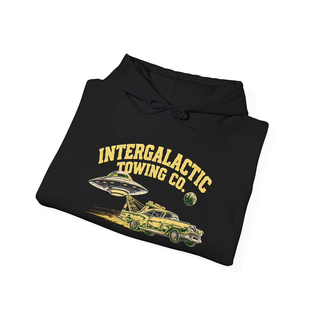 Intergalactic Towing Co. Hoodie – Retro Space Tow Truck Sweatshirt