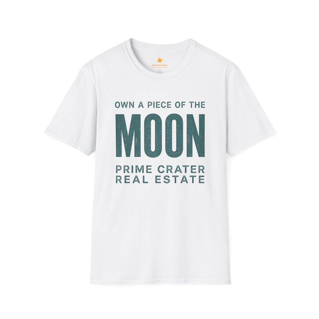 Moon Real Estate T-Shirt — "Own a Piece of the Moon" Vintage Space Tee