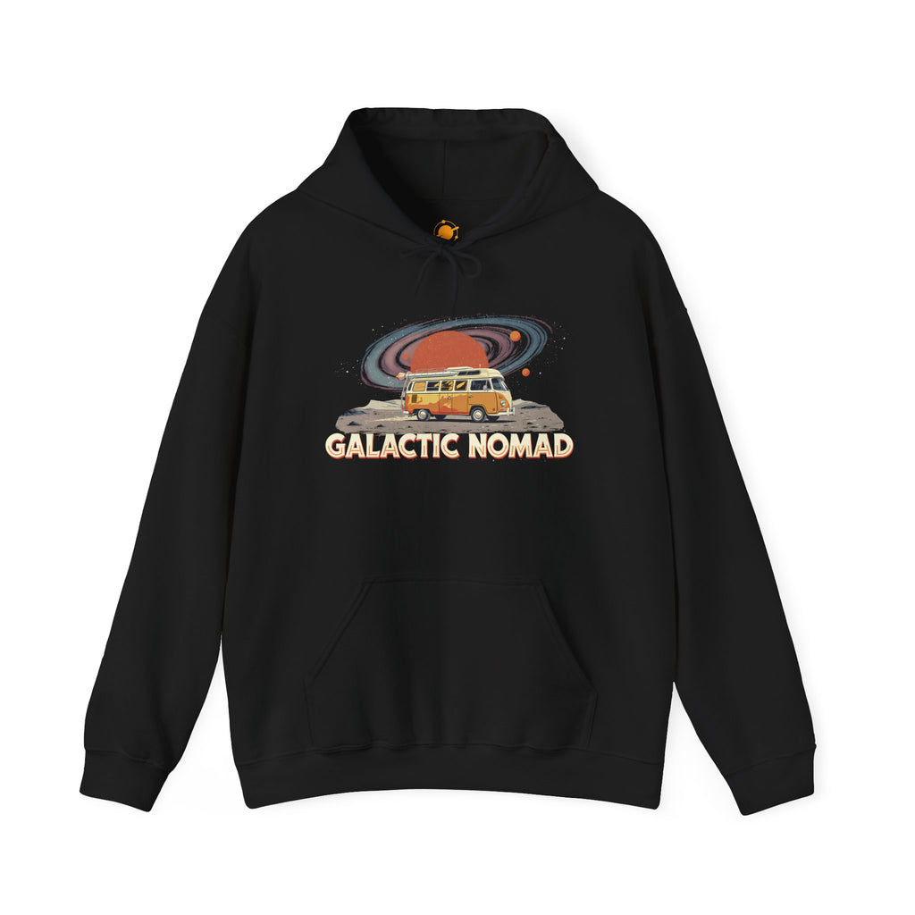 Galactic Nomad Hoodie — Retro Space Van Adventure Sweatshirt