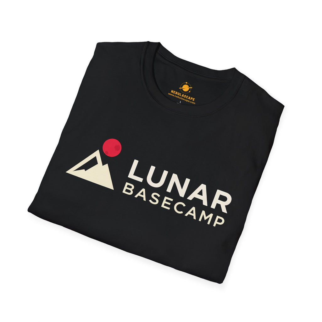 Lunar Basecamp T-Shirt — Retro Moon Mountain Logo Tee