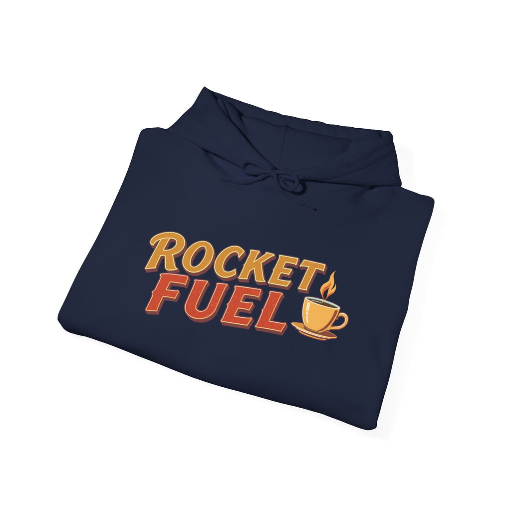Rocket Fuel Hoodie — Coffee Lover Vintage Graphic Hooded Sweatshirt
