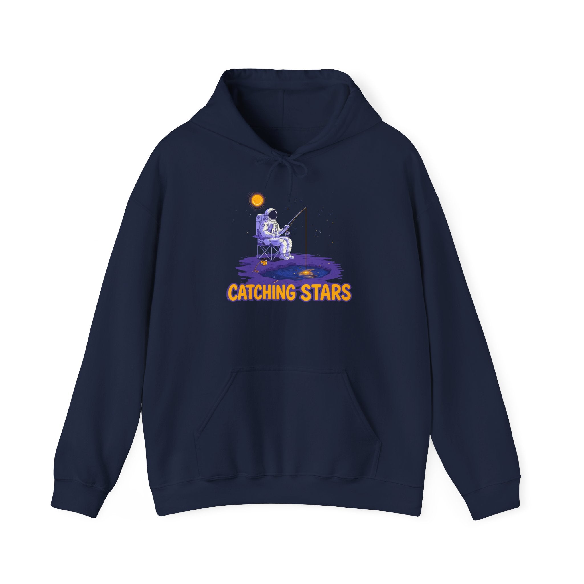 Catching Stars Hoodie — Astronaut Night Sky Graphic Sweatshirt