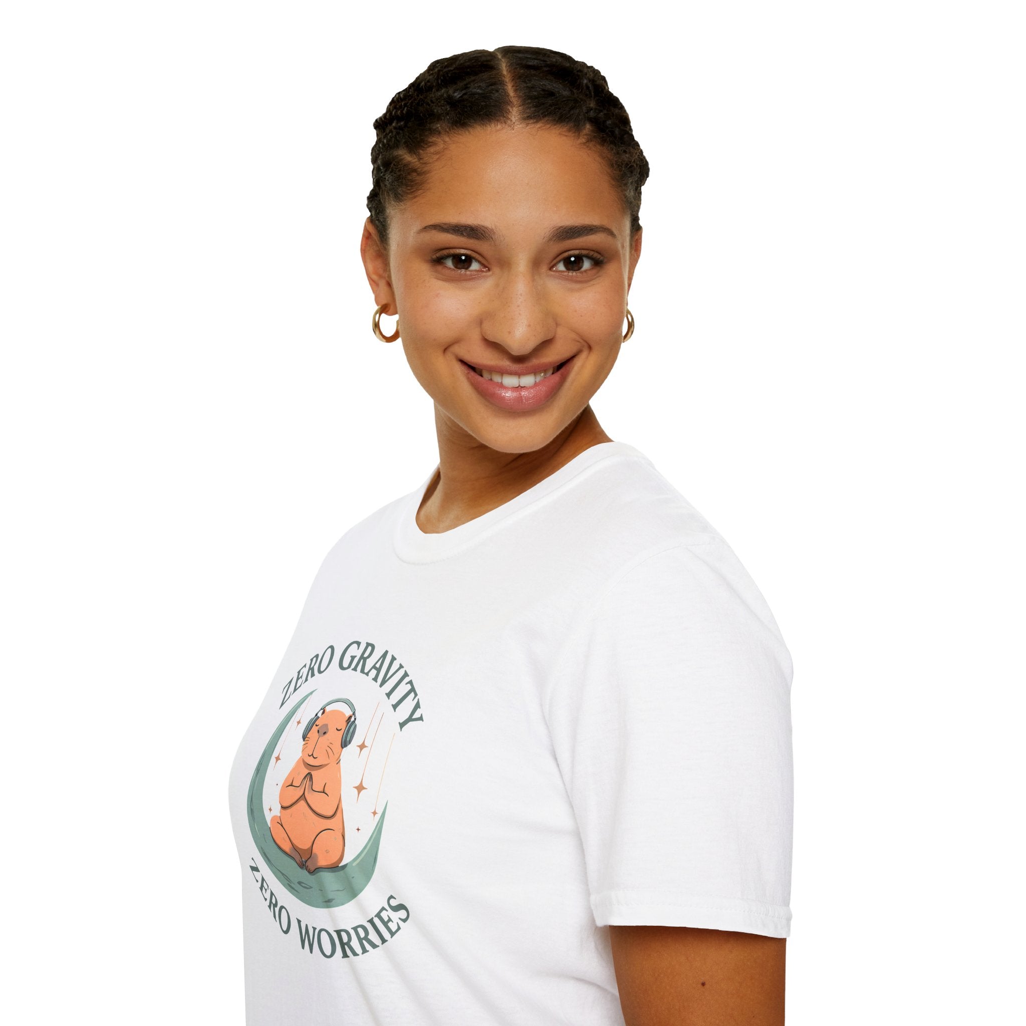 Zero Gravity, Zero Worries Meditating T-Shirt