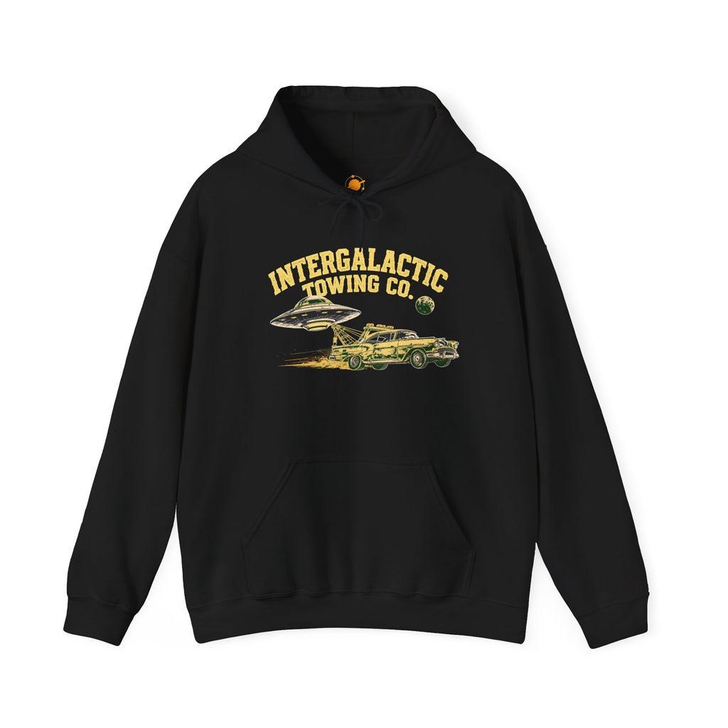 Intergalactic Towing Co. Hoodie – Retro Space Tow Truck Sweatshirt