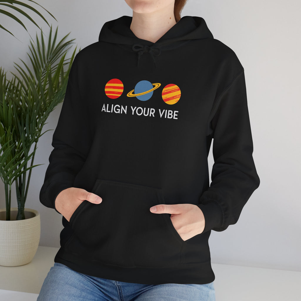 Align Your Vibe Hoodie – Planet Graphic Spiritual Sweatshirt
