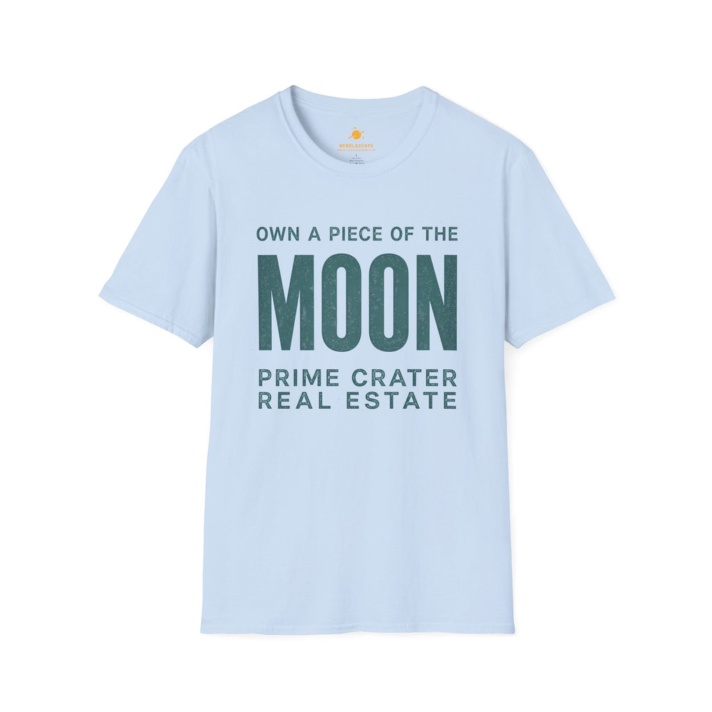 Moon Real Estate T-Shirt — "Own a Piece of the Moon" Vintage Space Tee