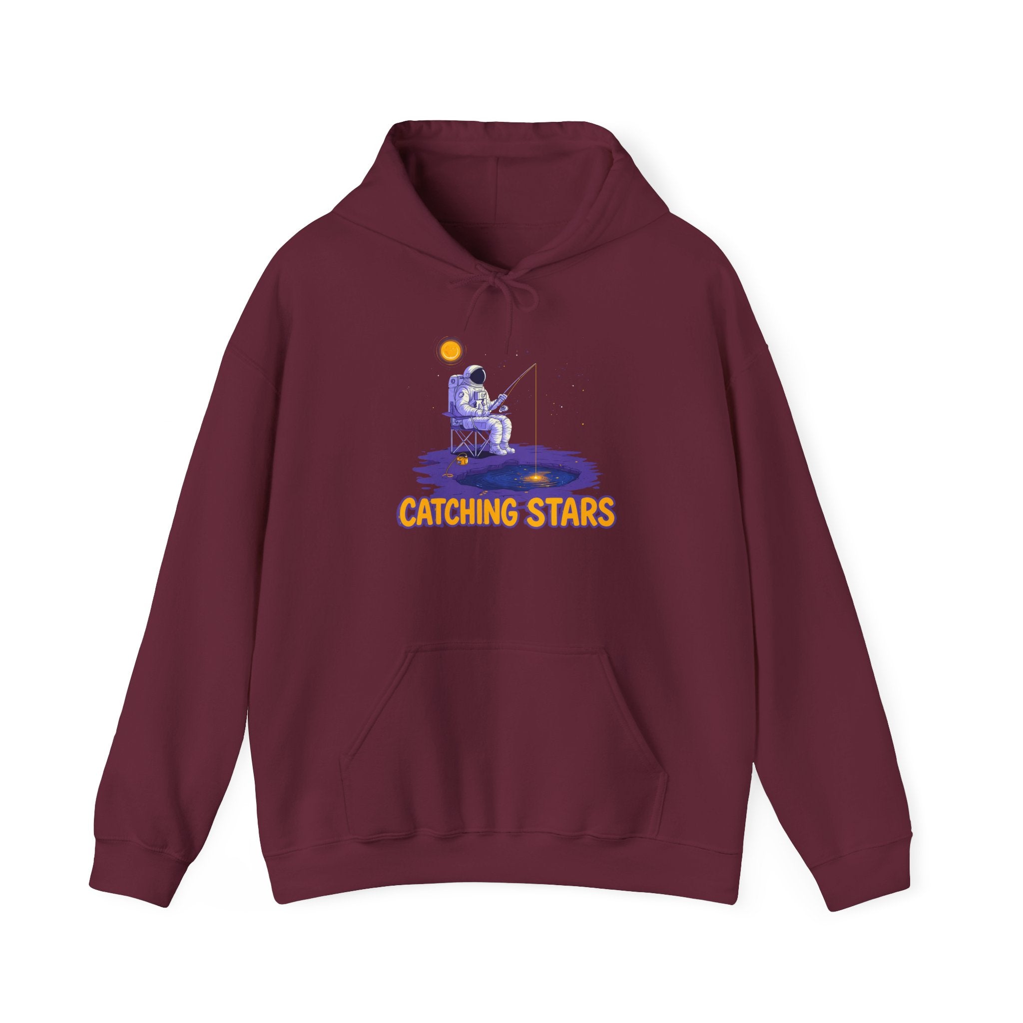 Catching Stars Hoodie — Astronaut Night Sky Graphic Sweatshirt