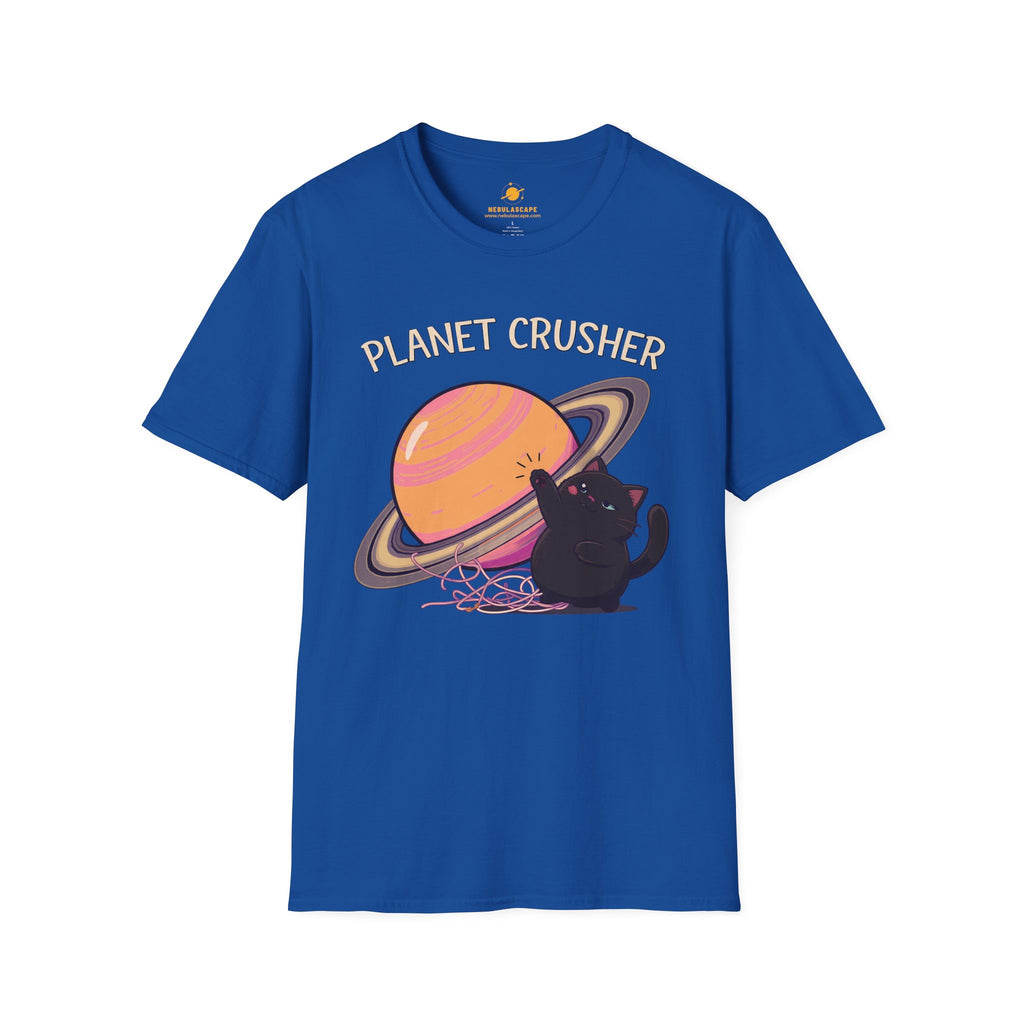 Planet Crusher Black Cat Playing T-Shirt