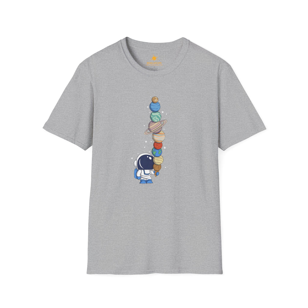 Astronaut Stacking Planets T-Shirt