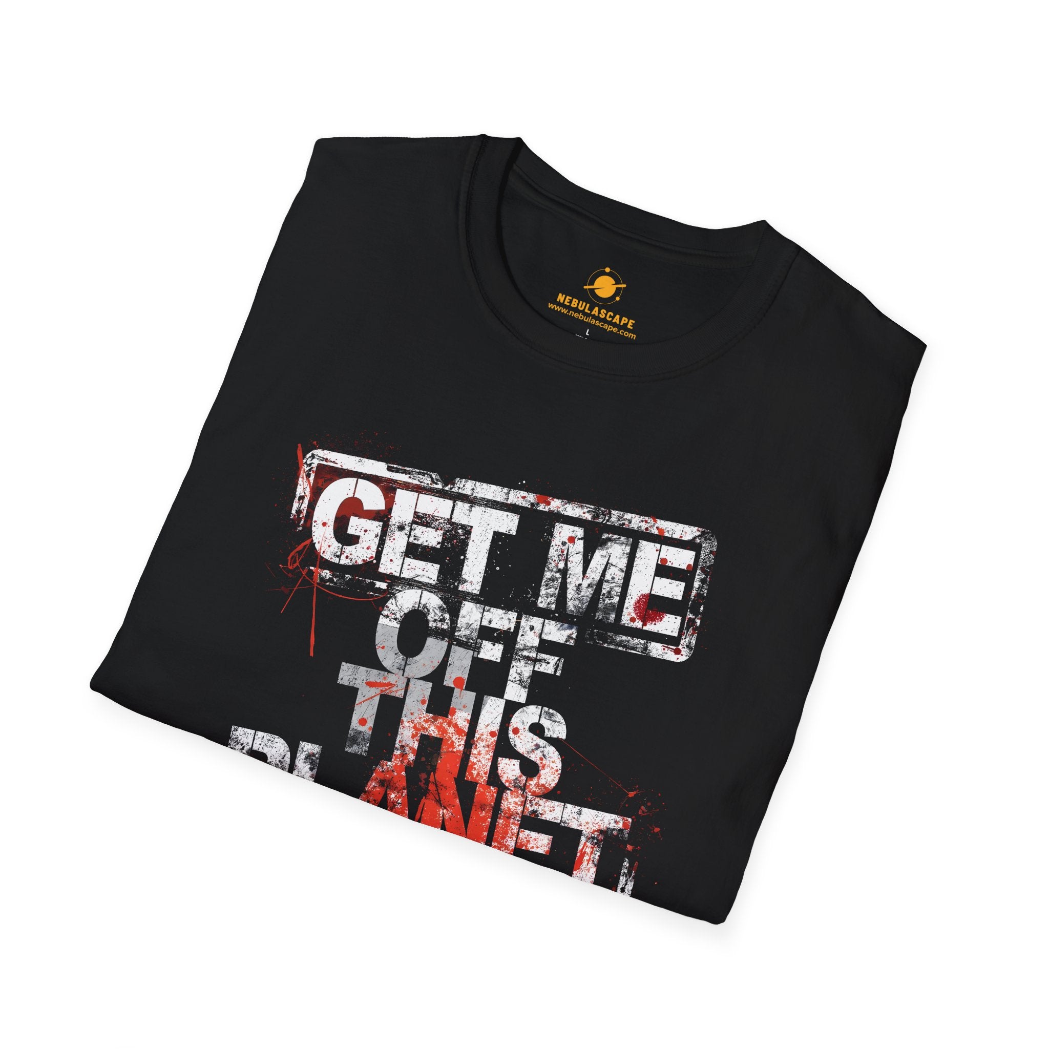 Get Me Off This Planet Graphic Tee — Distressed Sci‑Fi Statement T-Shirt