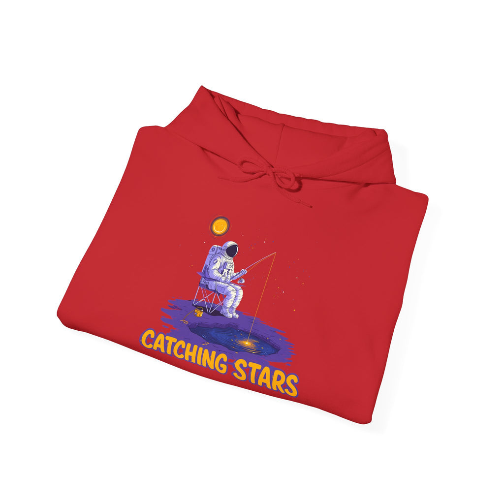 Catching Stars Hoodie — Astronaut Night Sky Graphic Sweatshirt