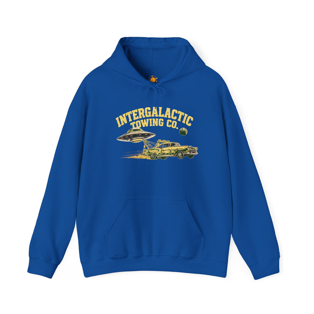 Intergalactic Towing Co. Hoodie – Retro Space Tow Truck Sweatshirt