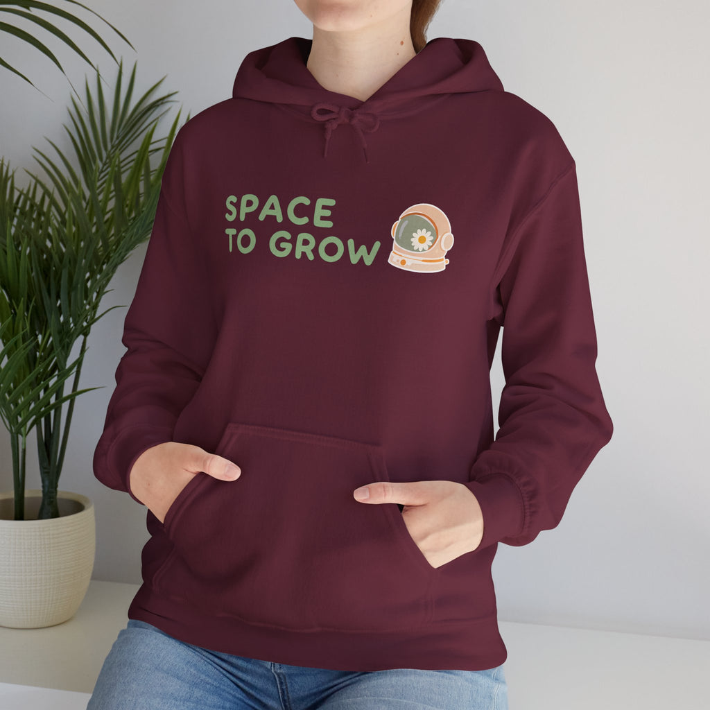 Space to Grow Hoodie — Cute Plant Astronaut Graphic Hoodie