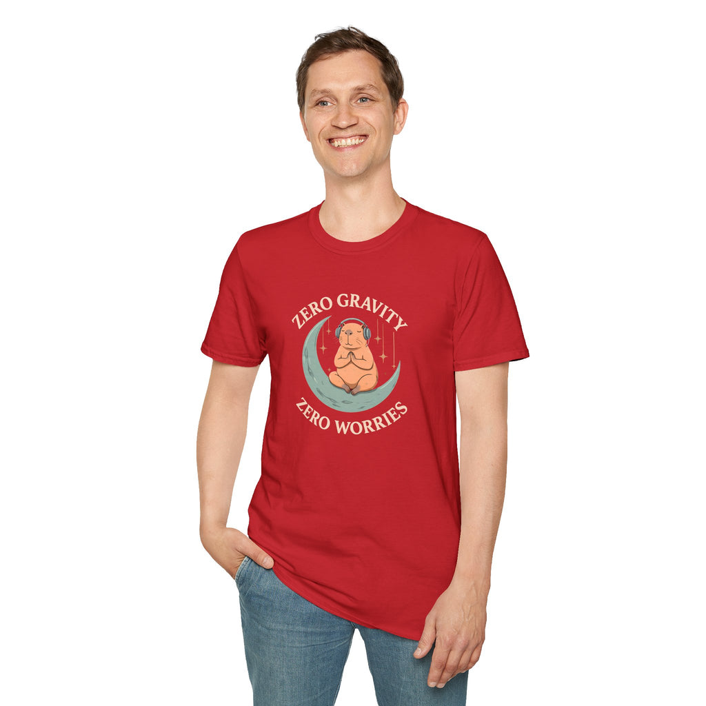 Zero Gravity, Zero Worries Meditating T-Shirt