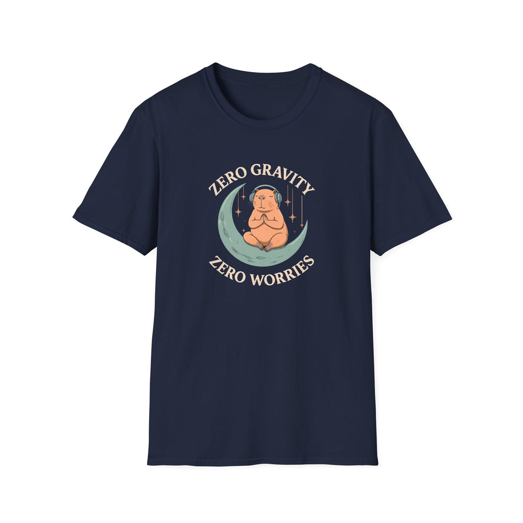 Zero Gravity, Zero Worries Meditating T-Shirt
