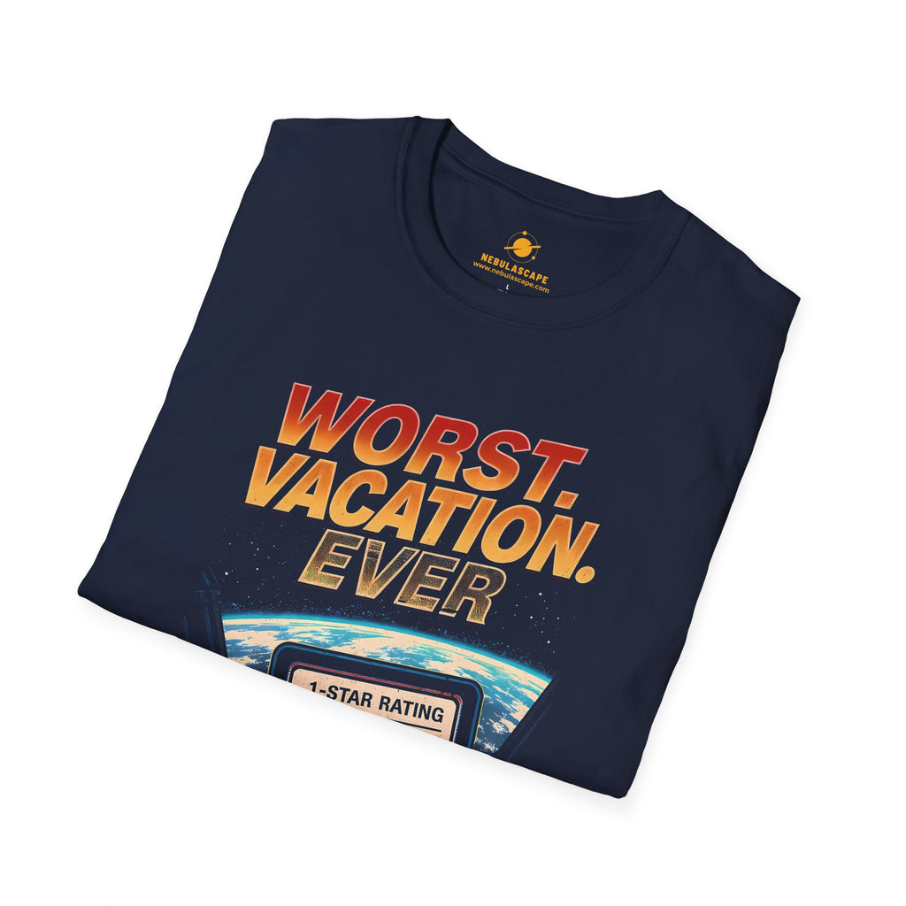 Worst Vacation Ever T-Shirt — Funny 'Would Not Abduct Again' Alien Vacation Tee