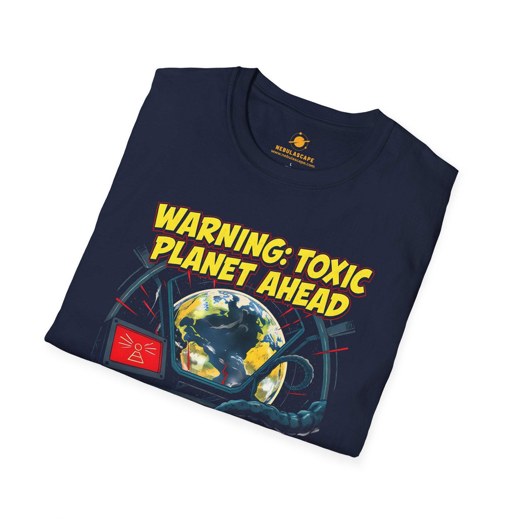 Warning: Toxic Planet Ahead T-Shirt — Humorous Environmental Graphic Tee