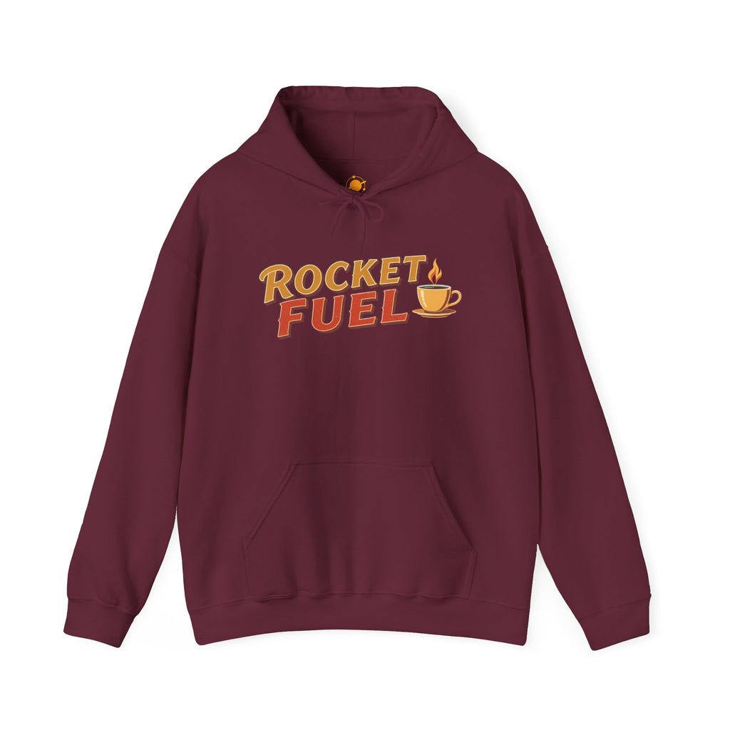 Rocket Fuel Hoodie — Coffee Lover Vintage Graphic Hooded Sweatshirt