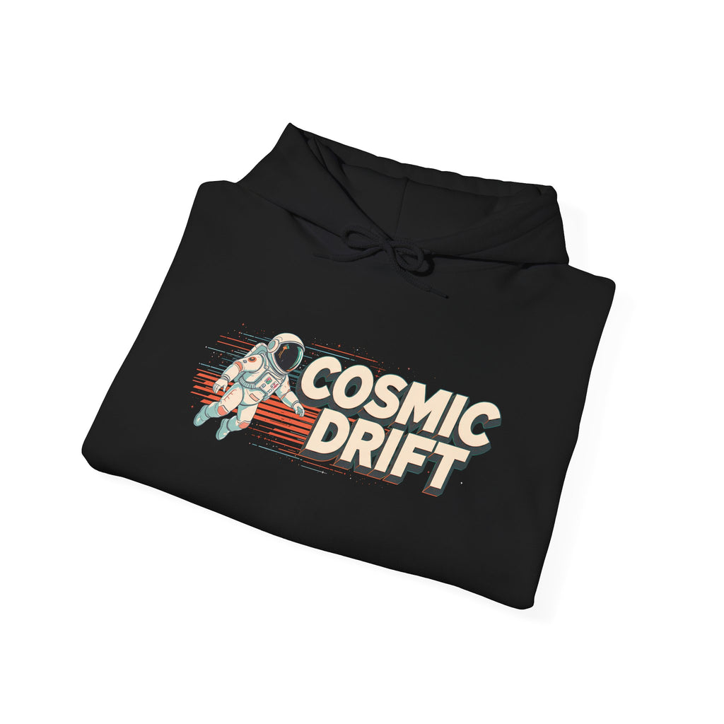 Cosmic Drift Hoodie — Retro Astronaut Space Pullover