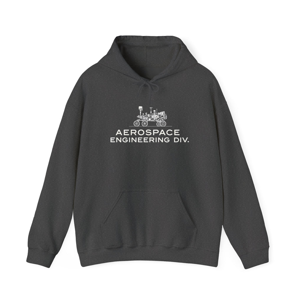Aerospace Engineering Div. Hoodie — Vintage Rocket & Rover Tech Sweatshirt