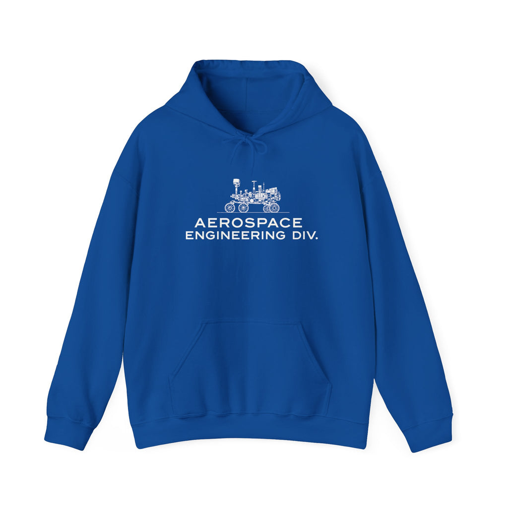 Aerospace Engineering Div. Hoodie — Vintage Rocket & Rover Tech Sweatshirt