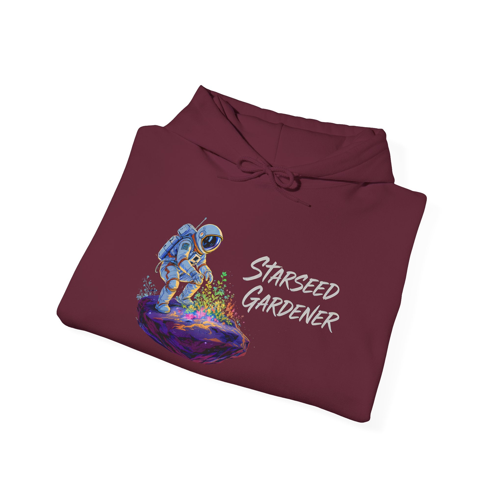 Starseed Gardener Hoodie — Astronaut Plant Lover Graphic Sweatshirt