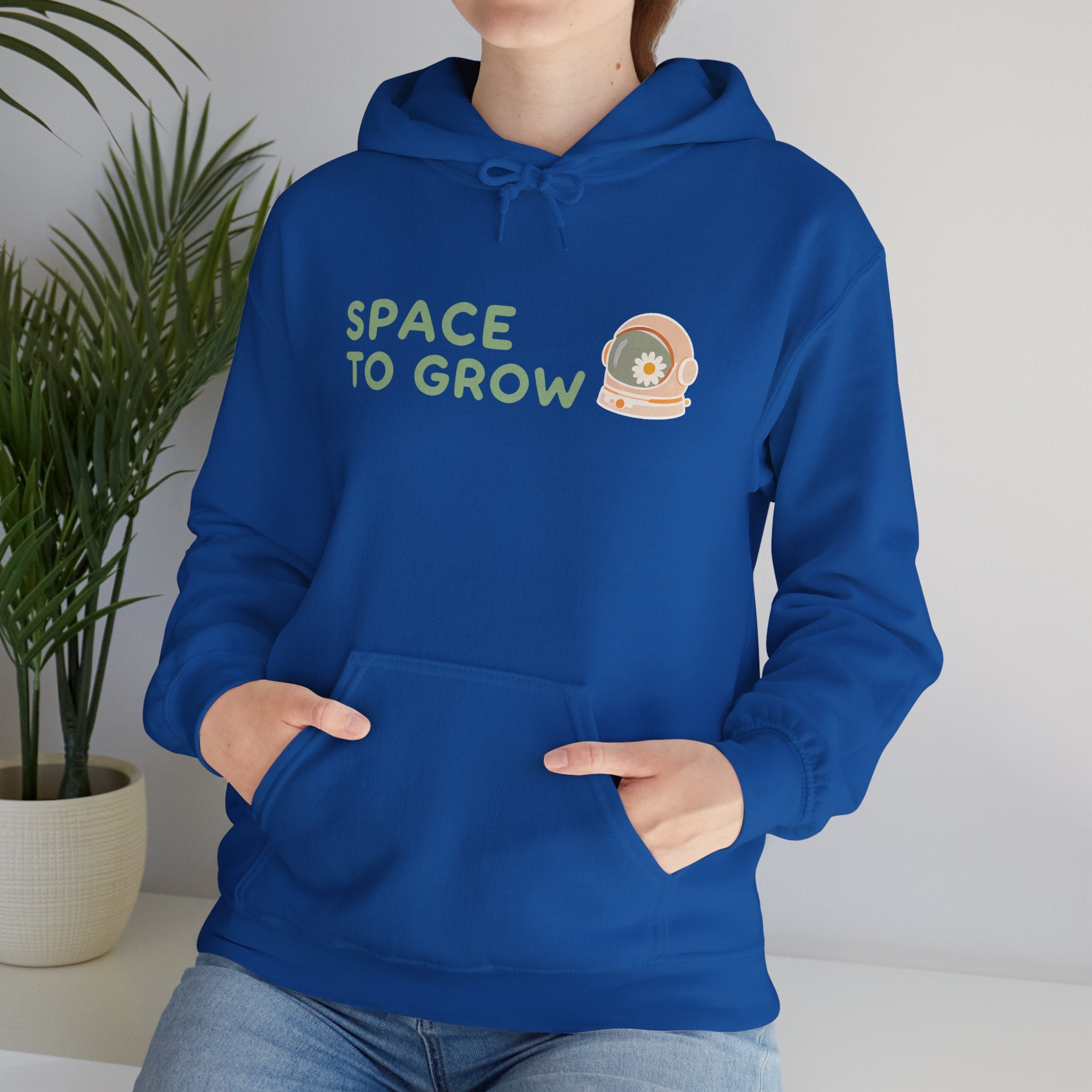 Space to Grow Hoodie — Cute Plant Astronaut Graphic Hoodie
