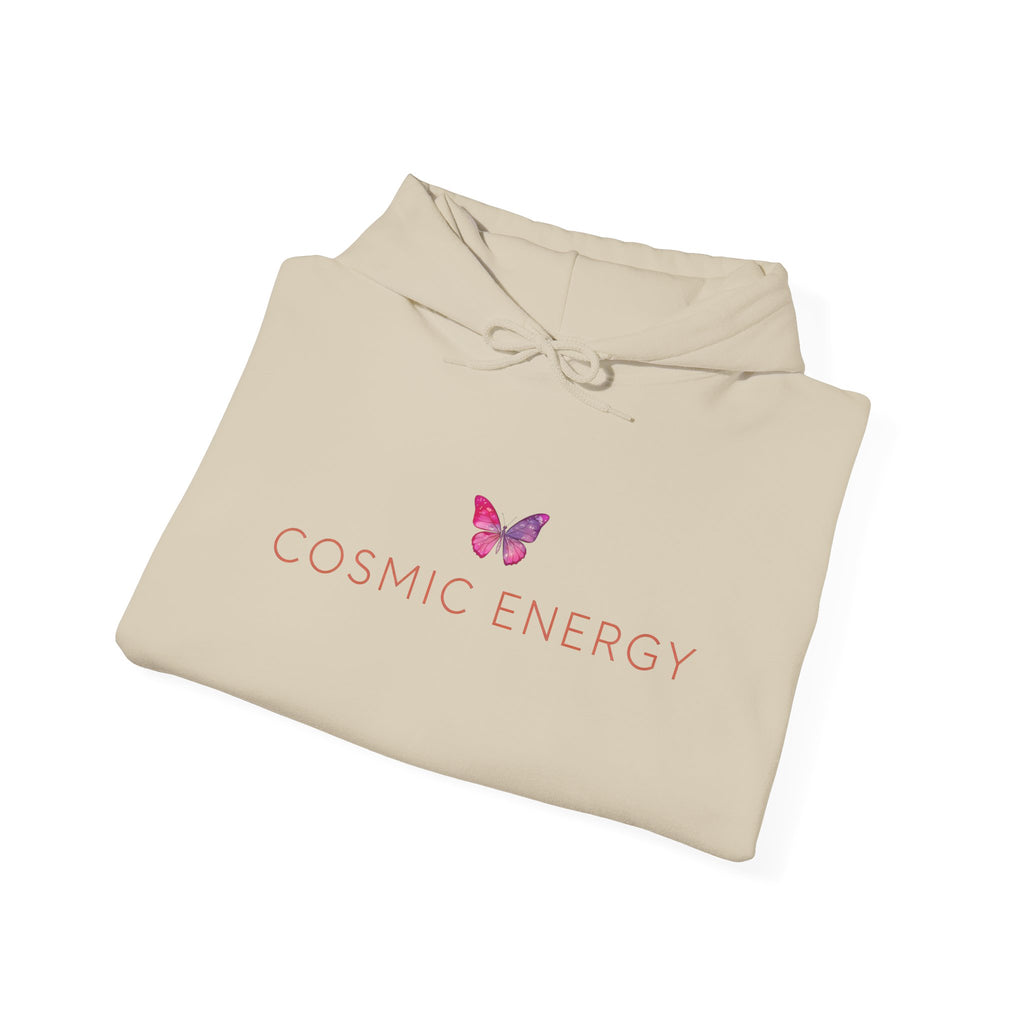 Cosmic Energy Hoodie — Pink Butterfly Spiritual Graphic Hoodie