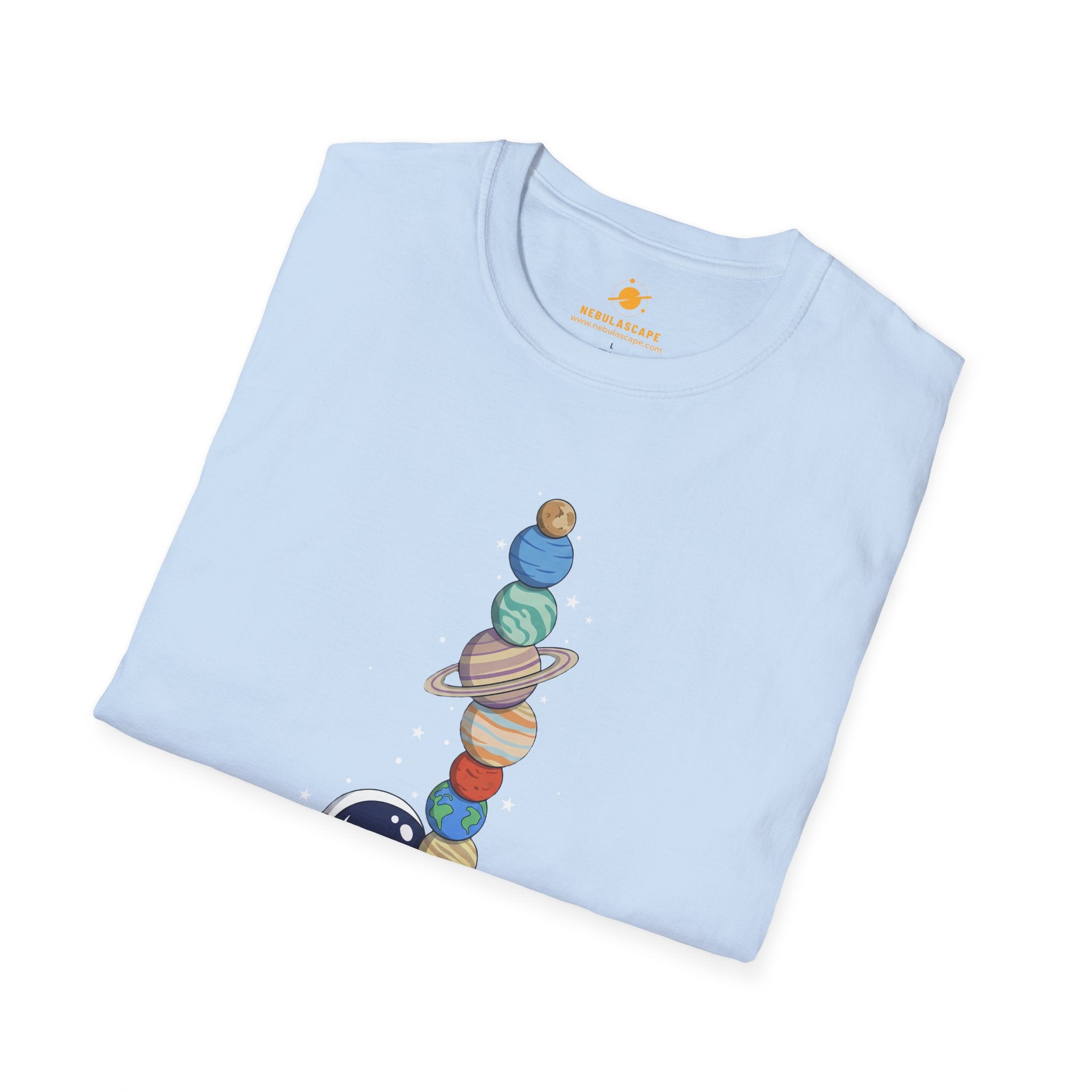 Astronaut Stacking Planets T-Shirt