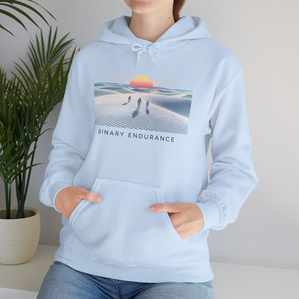 Hoodie — Binary Endurance Desert Sunrise Graphic