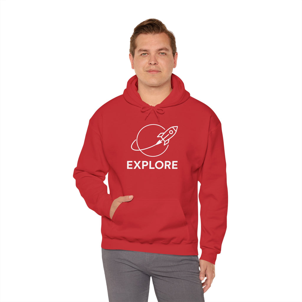 Explore Rocket Hoodie — Adventure Space Sweatshirt