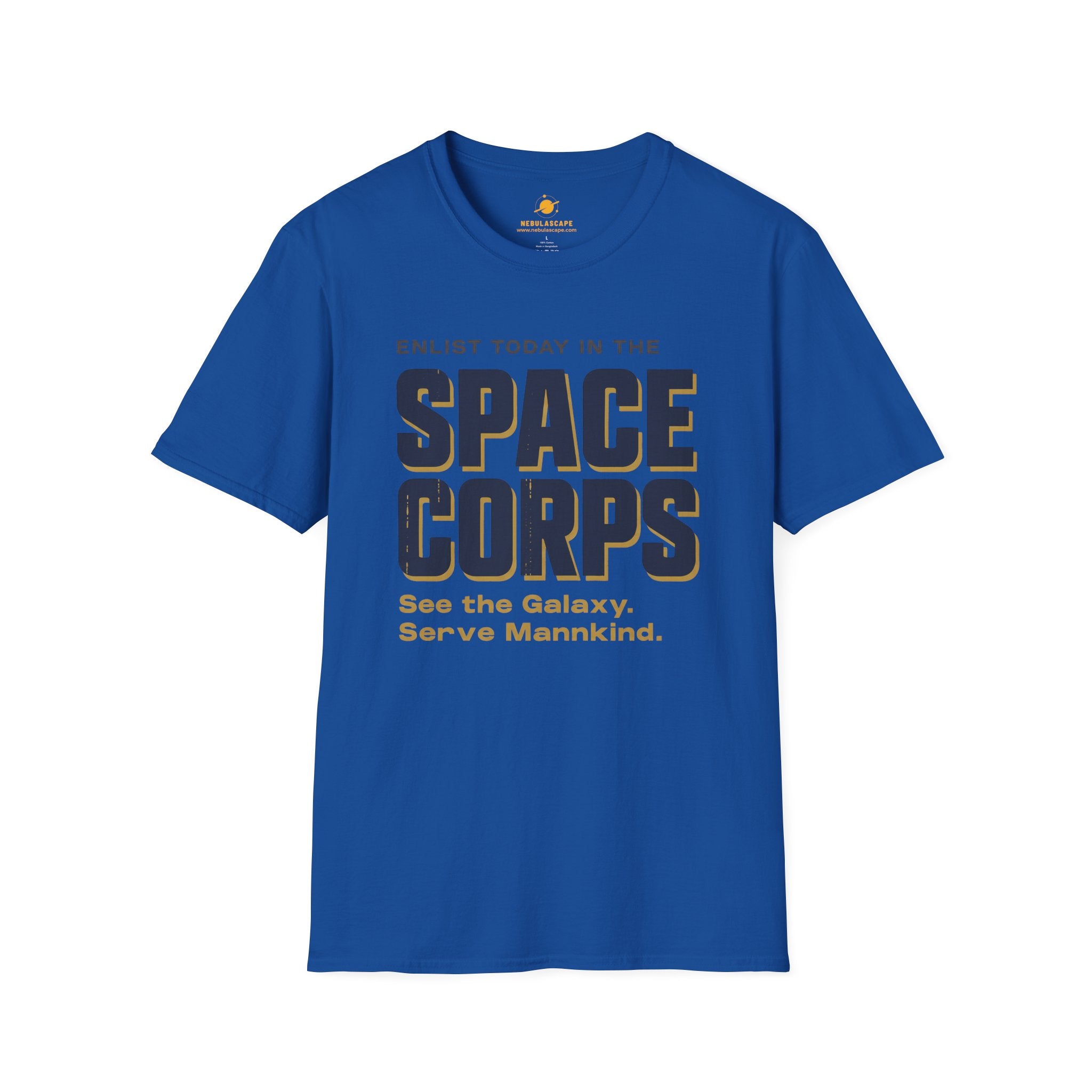 Space Corps T-Shirt – “See the Galaxy, Serve Mankind” Retro Sci‑Fi Tee