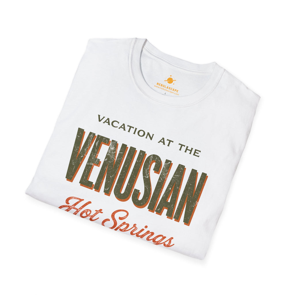 Venusian Hot Springs Resort & Spa T-Shirt — Retro Vacation Graphic Tee