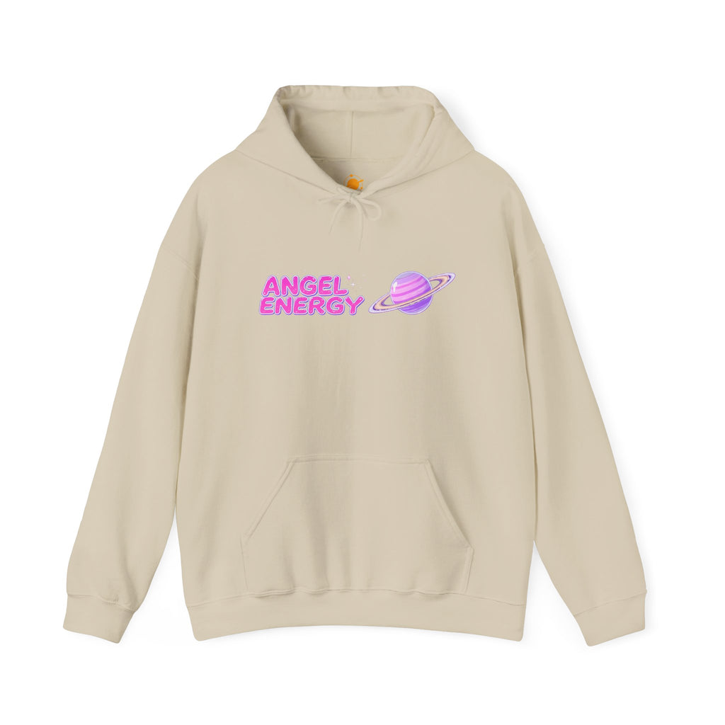 Angel Energy Hoodie — Pastel Planet Graphic Hooded Sweatshirt