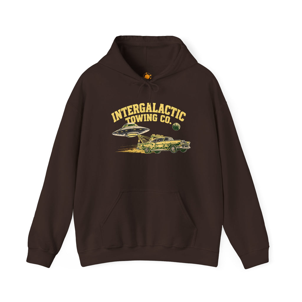 Intergalactic Towing Co. Hoodie – Retro Space Tow Truck Sweatshirt