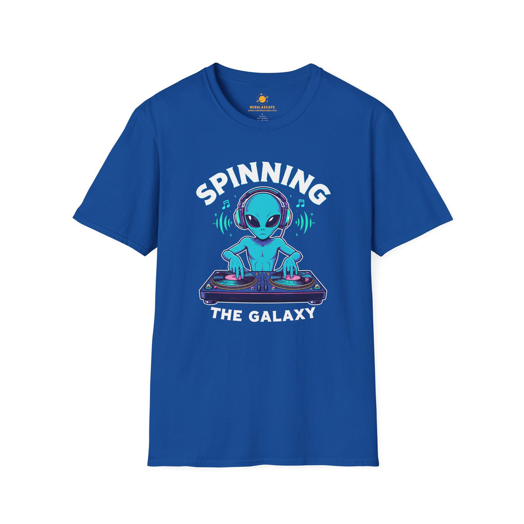 Spinning the Galaxy Alien DJ T-Shirt