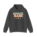 Space Babe Hoodie — Retro Pastel Graphic Hooded Sweatshirt