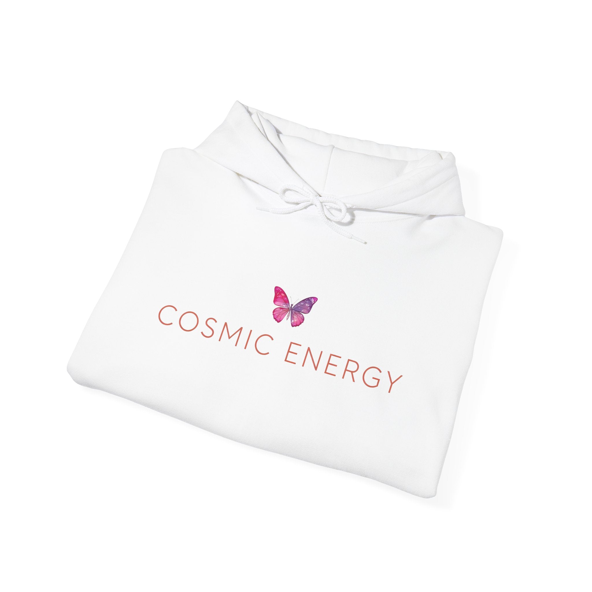 Cosmic Energy Hoodie — Pink Butterfly Spiritual Graphic Hoodie