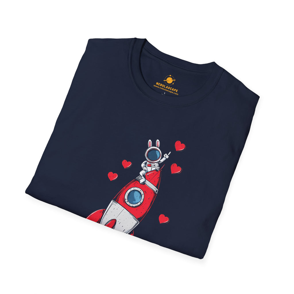 Rocket Love T-Shirt — Cute Astronaut Riding Rocket with Hearts
