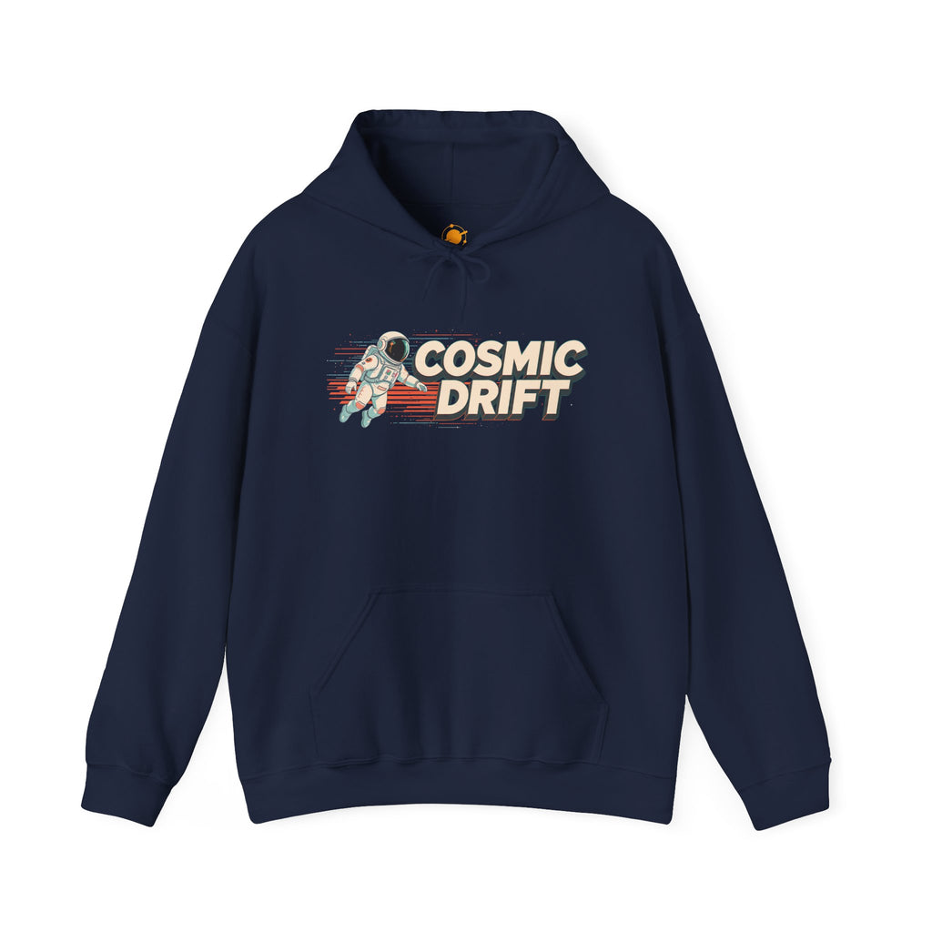 Cosmic Drift Hoodie — Retro Astronaut Space Pullover
